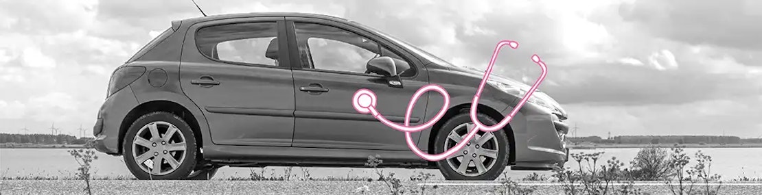 Stetoskop an einem Auto
