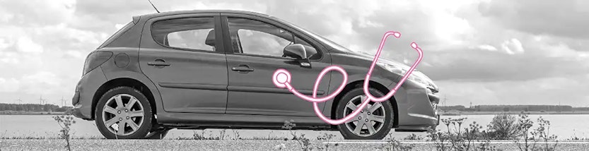 Stetoskop an einem Auto