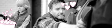 Vater und Sohn waschen Auto