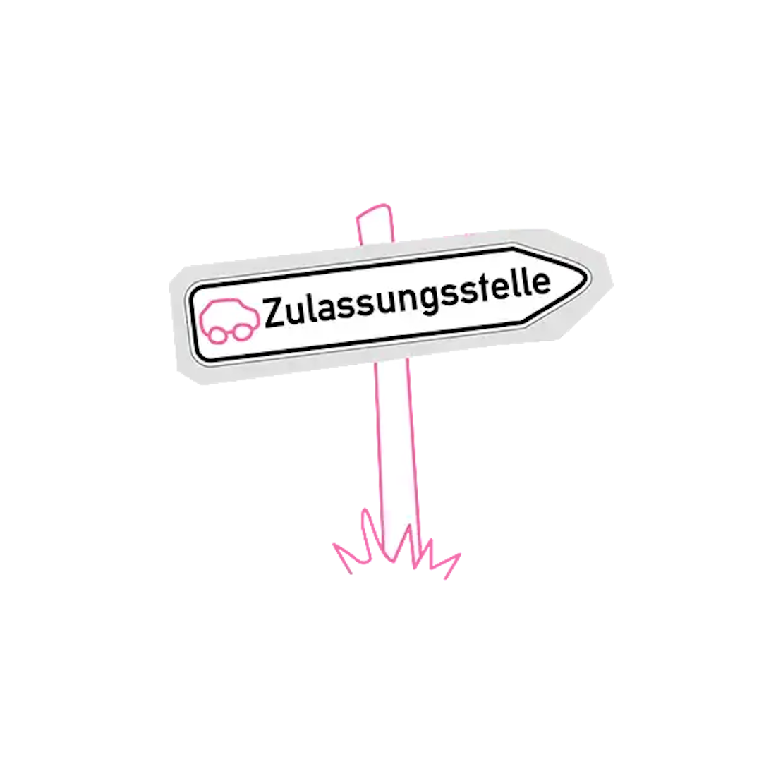 Schild Zulassungsstelle