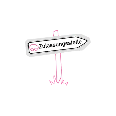 Schild Zulassungsstelle