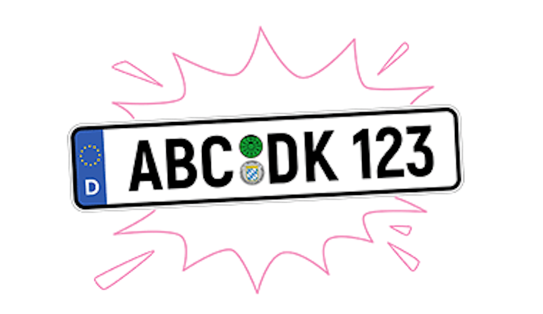Icon Nummernschild Auto