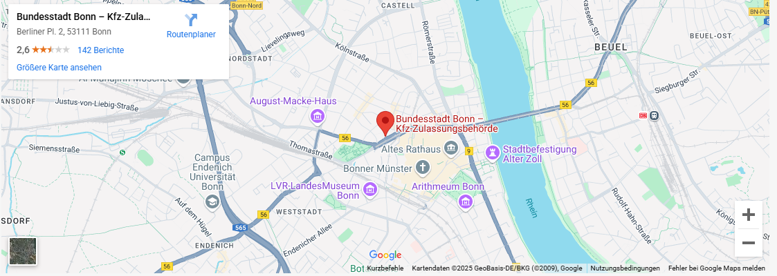 Bonn Kartendaten Bundesstadt