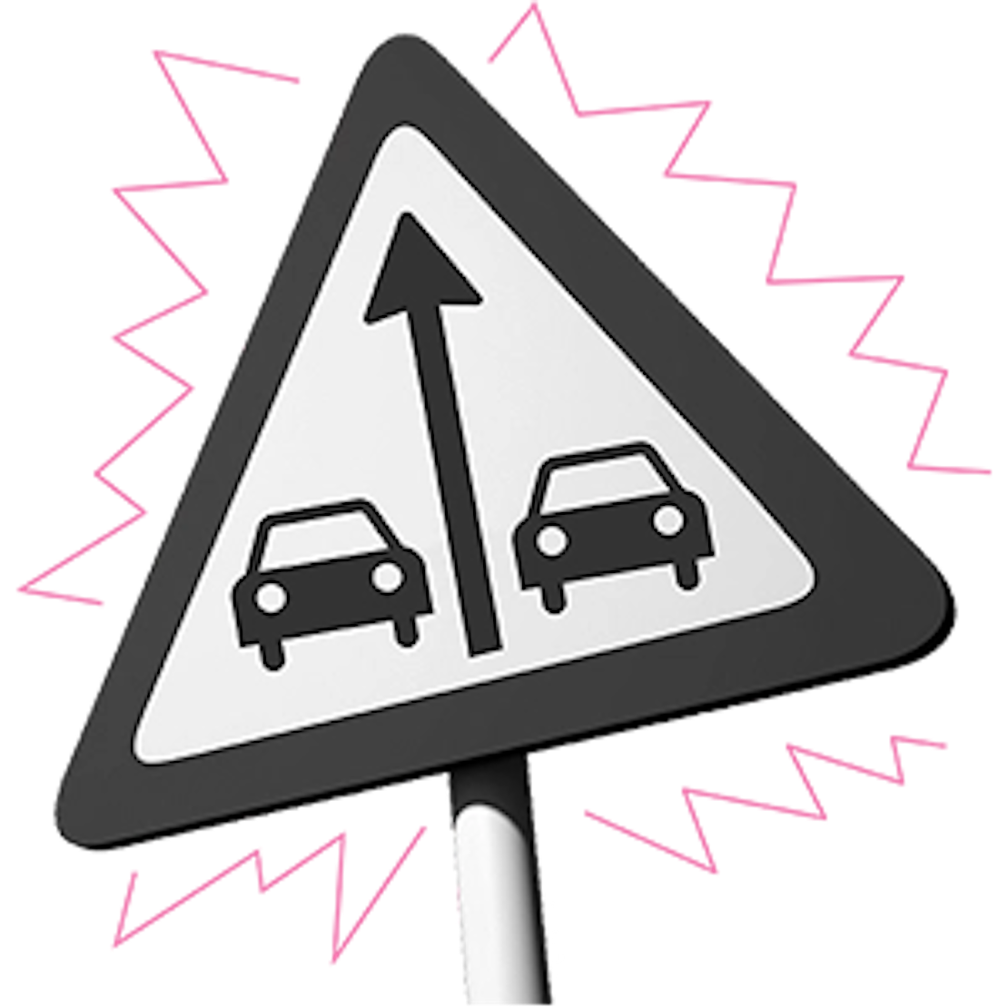 ein Verkehrsschild: Rettungsgasse