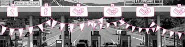 Mautstation auf der Autobahn im Ausland