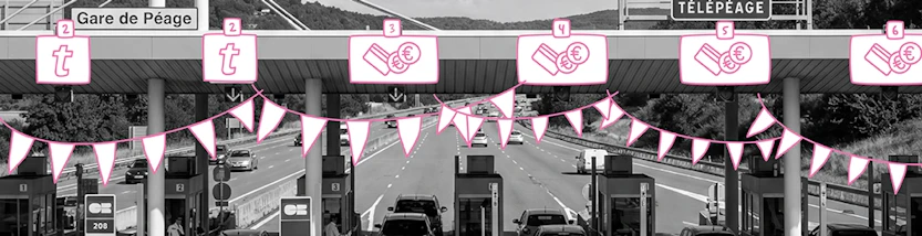 Mautstation auf der Autobahn im Ausland