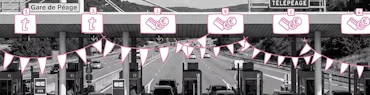 Mautstation auf der Autobahn im Ausland
