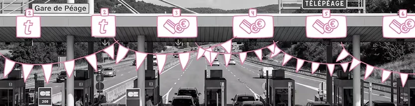 Mautstation auf der Autobahn im Ausland