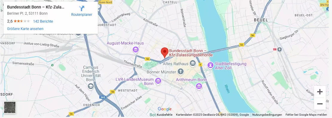 Bonn Kartendaten Bundesstadt