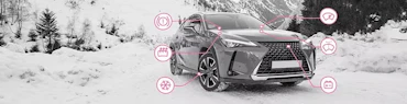 Auto steht im Schnee